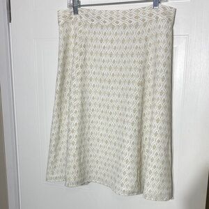 Pendleton Cream and Gold A-Line Skirt